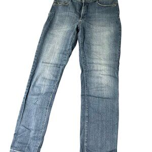 NYDJ Jeans Women's Size 6 Blue Denim Cotton Skinny Light Wash 5-Pocket Design
